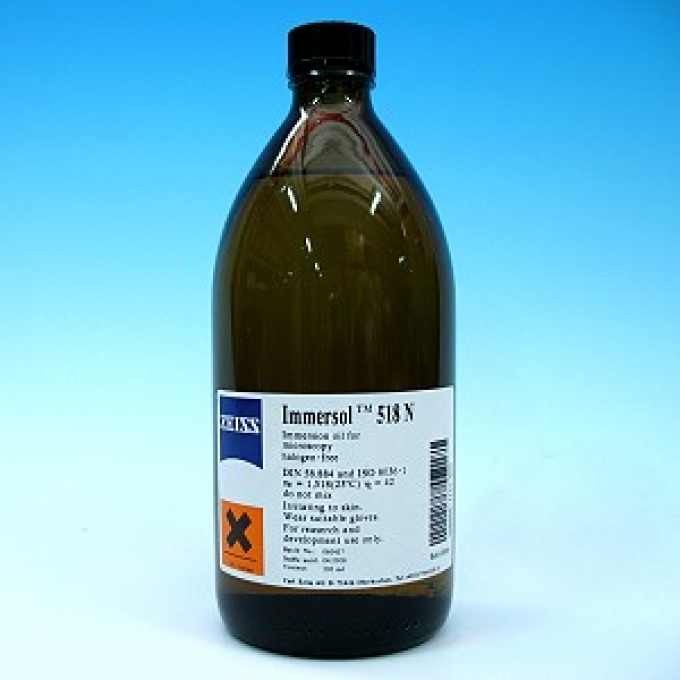 Huile à immersion 500 ml 518N Immersol pour observations standards